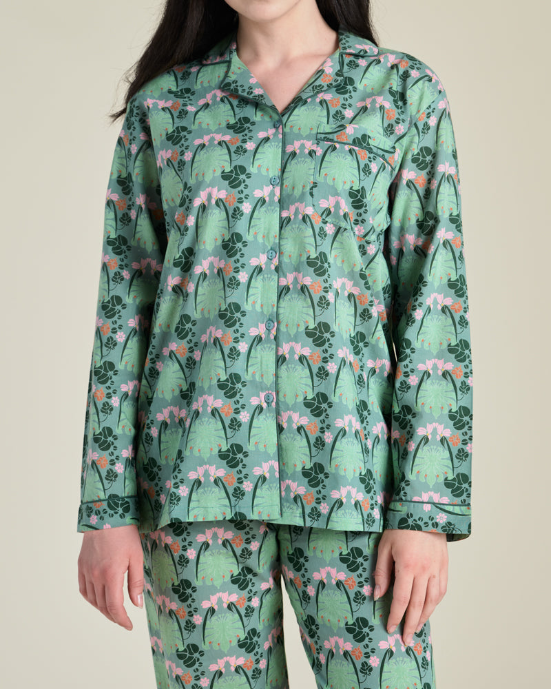 Pyjamas, Size 2, William Sage Green Print
