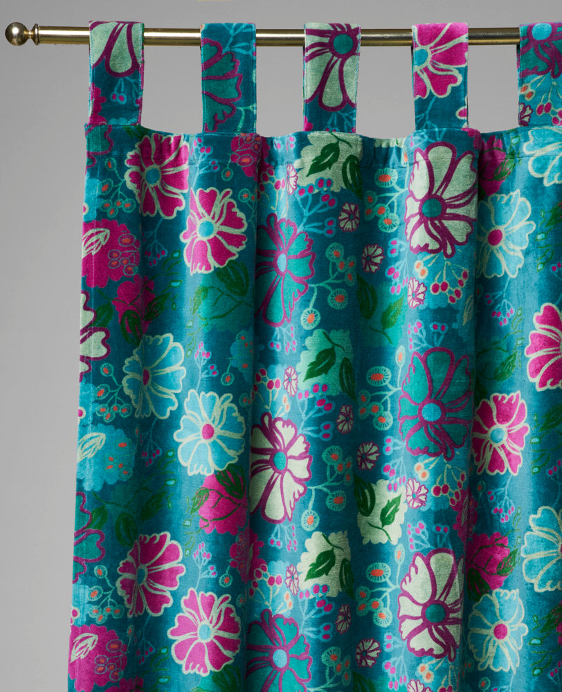 Curtain Velvet - Cosmos teal