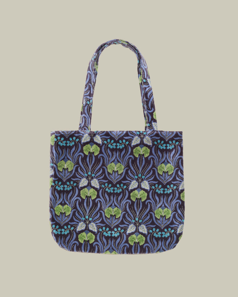 Velvet Tote Bag - Muguet Blue