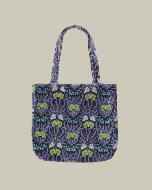 Velvet Tote Bag - Muguet Blue