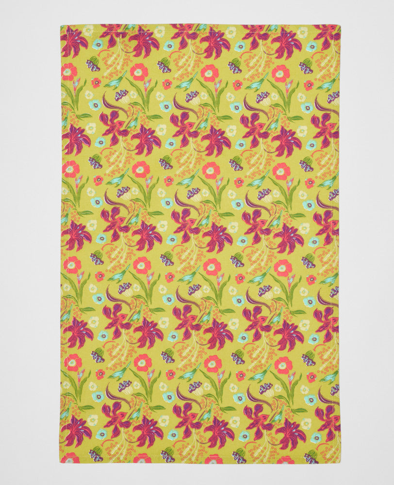 Tea Towel - Iris gold