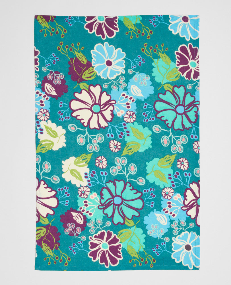 Tea Towel - Cosmos teal