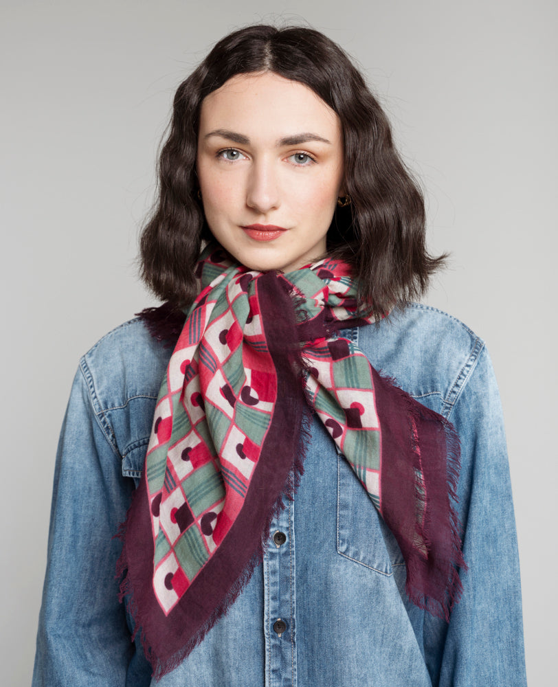 Woolen Square Scarf - Aberdeen