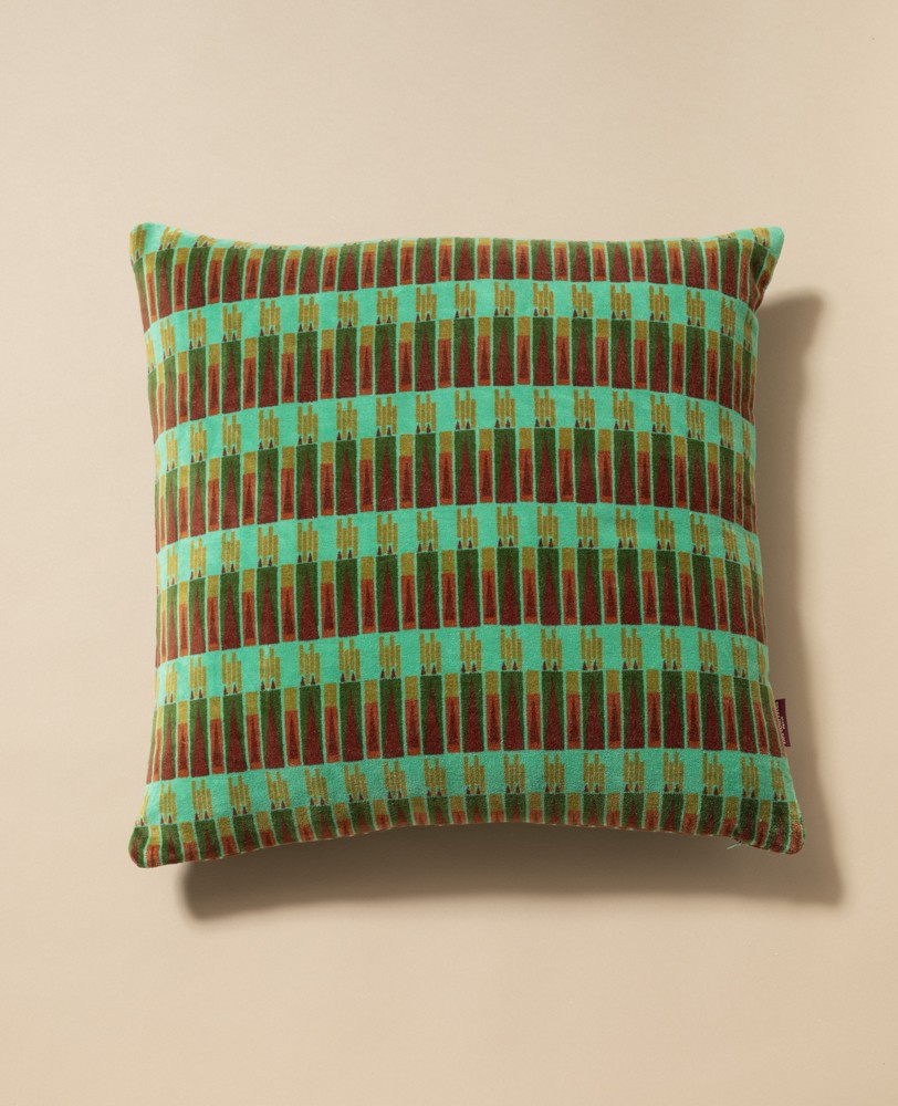 COUSSIN CARRE VELOURS - Vienne Biscay Green - COU 233