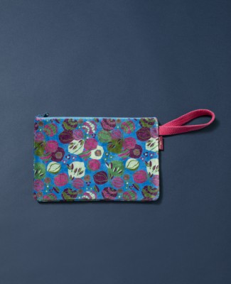 POCHETTE VELOURS - Bloom Blue / pink - PURS 002