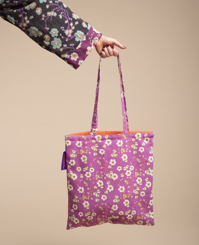 SAC CANVAS TOTE BAG - Blossom Violet - ORZO 005