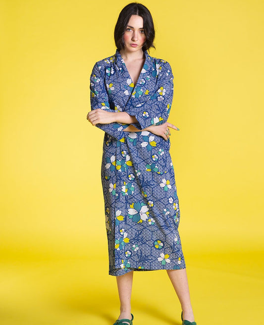Long Kimono - Kobe indigo