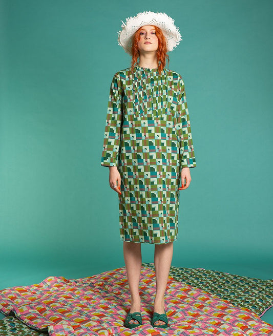Long Tunic Dress (one size) - Aberdeen emeraude
