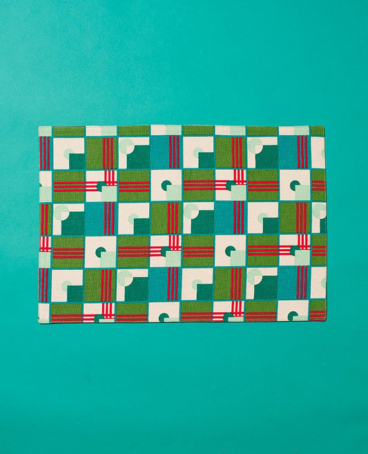 Table Mat - set of 4 - Aberdeen emeraude