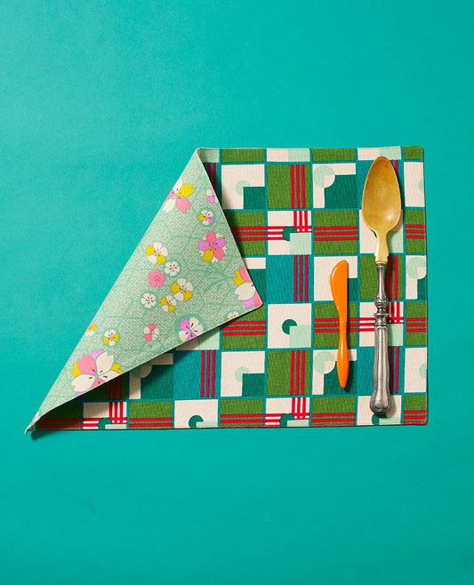 Table Mat - set of 4 - Aberdeen emeraude