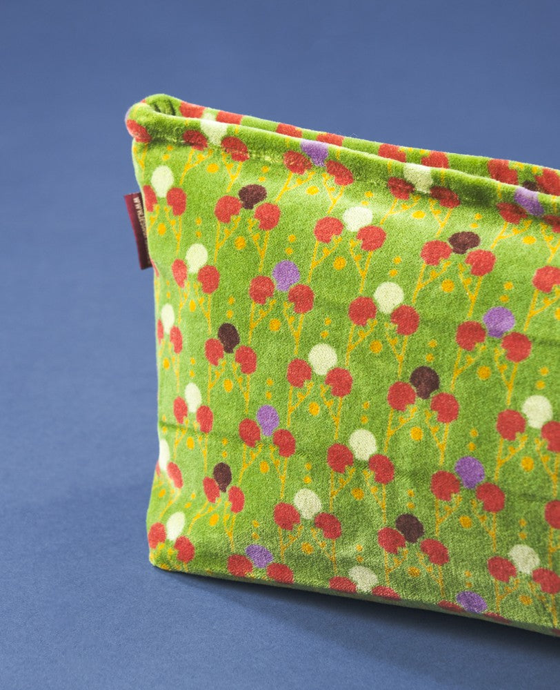 Wash Bag Velvet - Tara new green