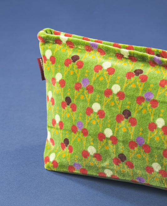 Wash Bag Velvet - Tara new green