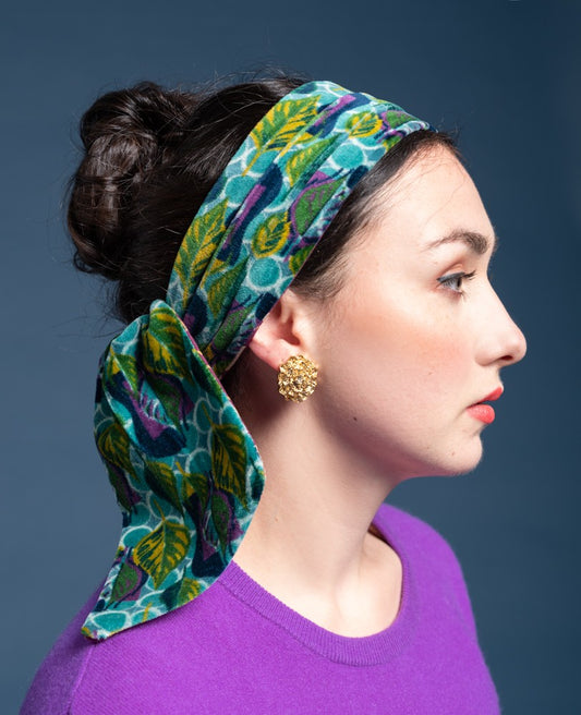 Tie Velvet - Dotty blue
