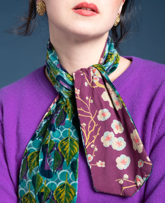 Tie Velvet - Dotty blue