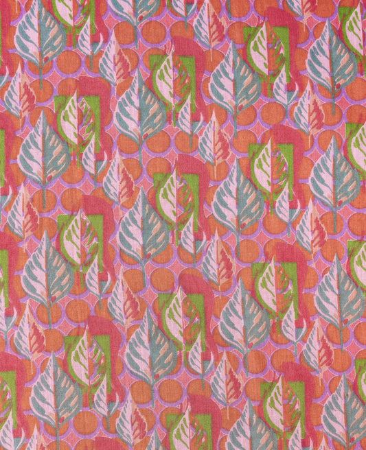 Curtain - Dotty bright coral