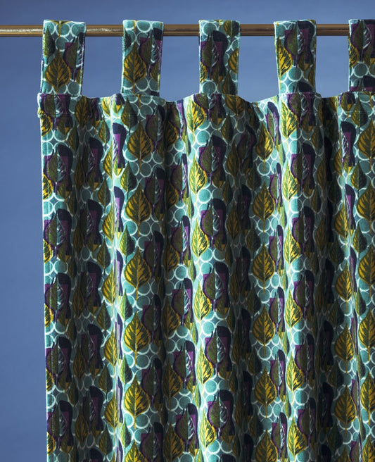 Curtain Velvet - Dotty blue