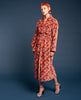 Long Kimono Velvet - Aberdeen red brick
