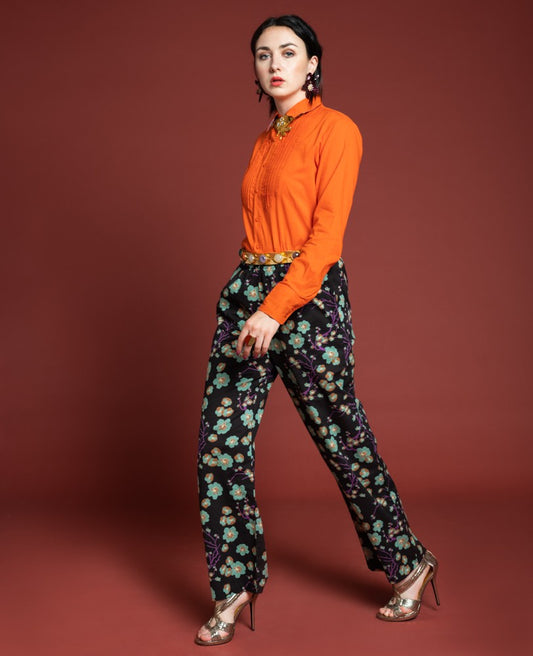 Pant (size 2) - Blossom black