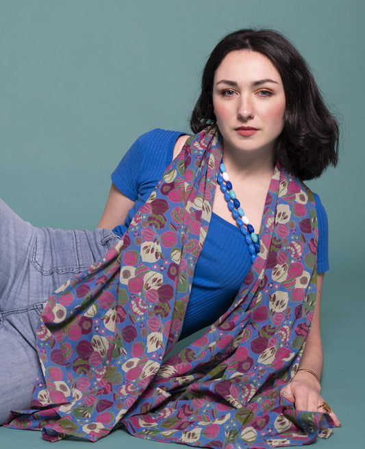 Stole - Bloom blue