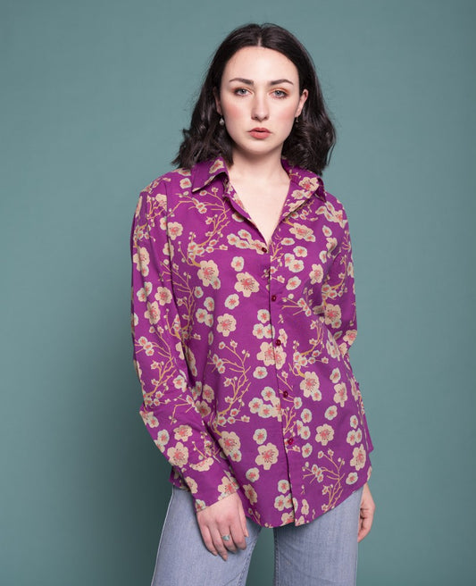 Shirt (size XL) - Blossom fig