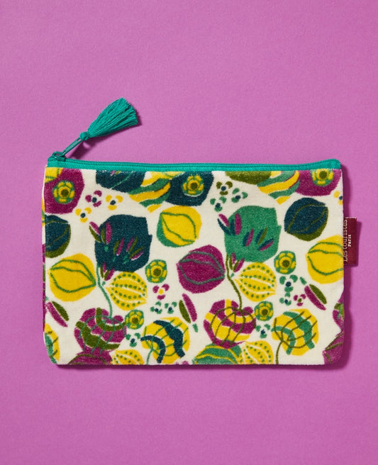 Medium Pouch Velvet - Bloom sand