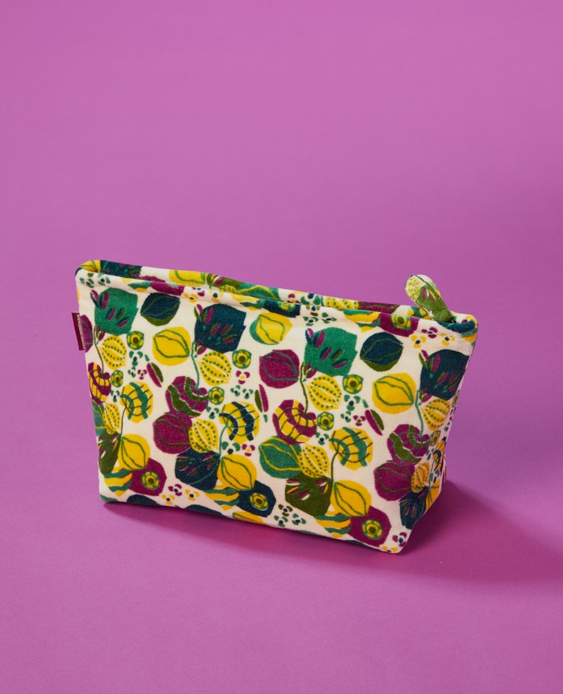 Wash Bag Velvet - Bloom sand