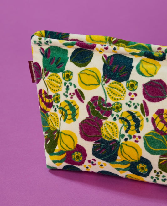 Wash Bag Velvet - Bloom sand