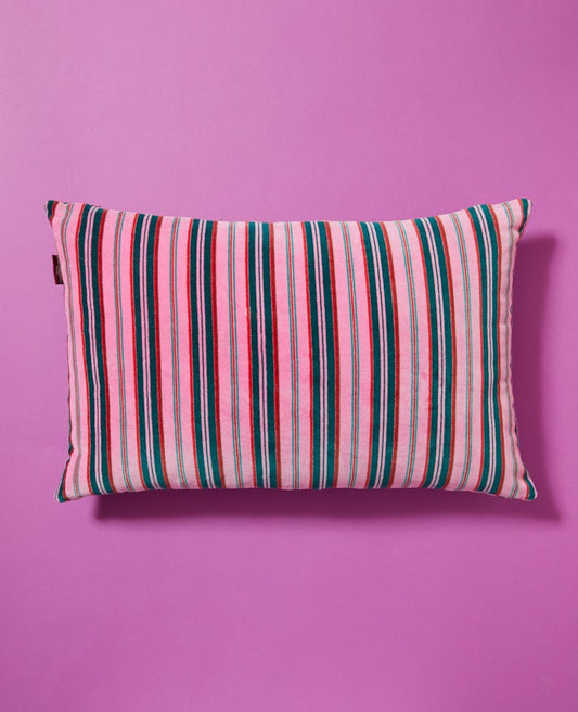Rectangular Cushion Velvet - Margate pink