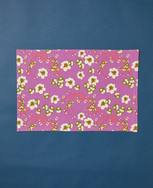 Table Mat - set of 4 - Blossom purple/margate green