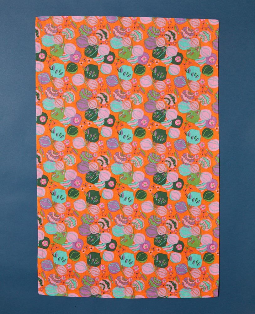 Tea Towel - Bloom orange