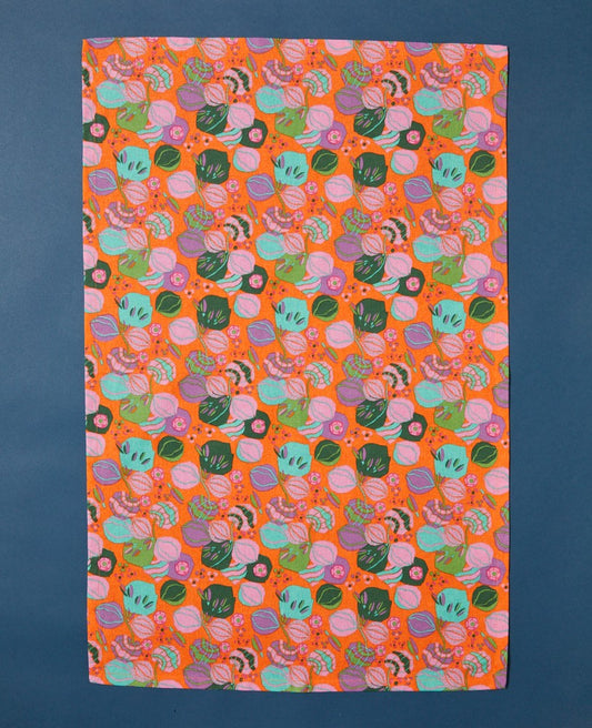 Tea Towel - Bloom orange