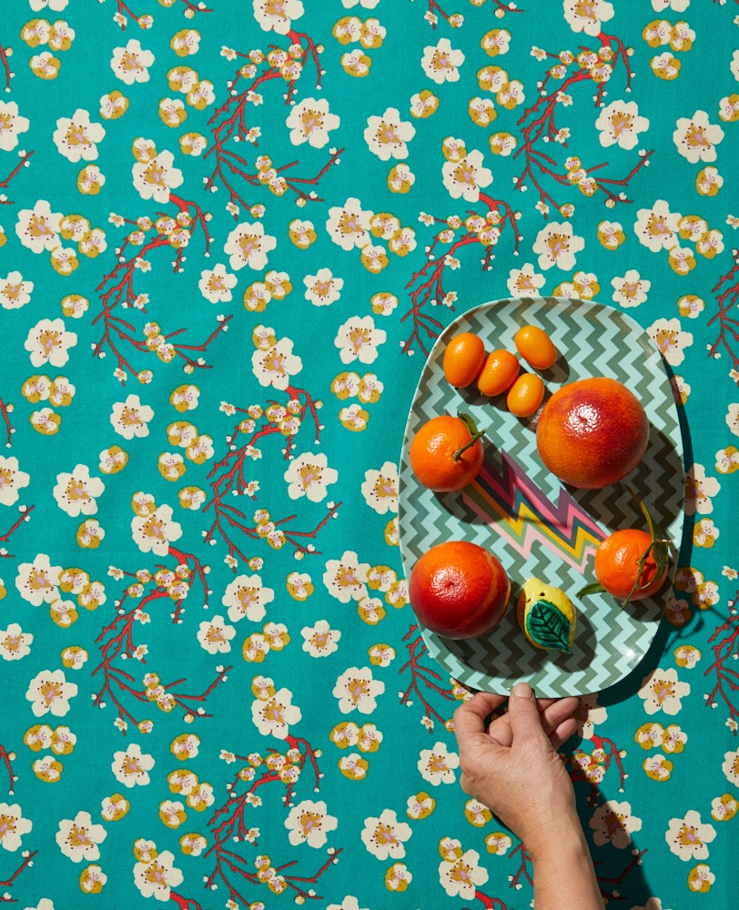 Tablecloth (L) - Blossom blue