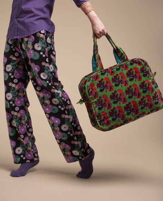 Weekend Bag Velvet - Split green