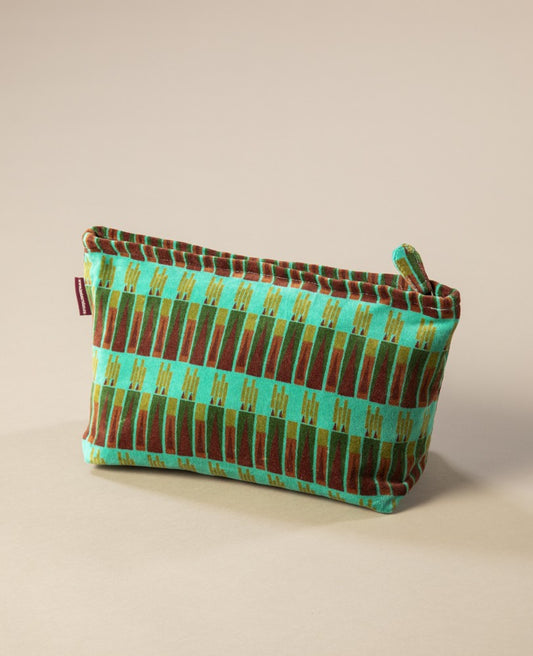 Wash Bag Velvet - Vienna biscay green