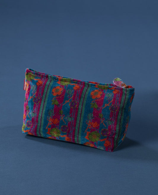 Wash Bag Velvet - Kensington dk green/fushia