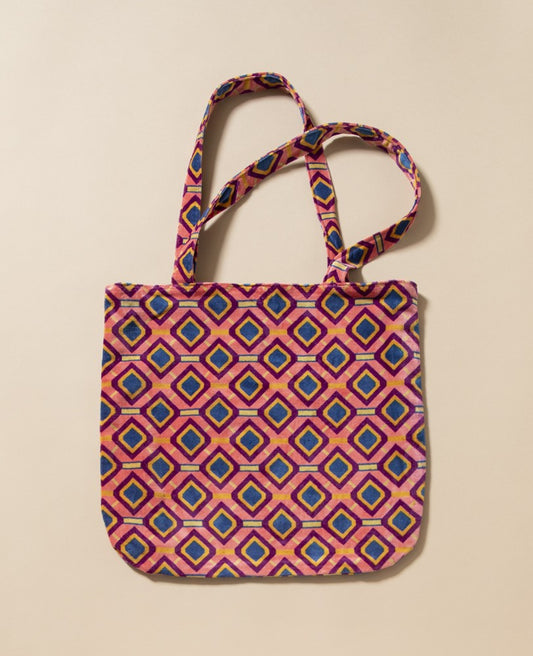 Totebag Velvet - Famara coral