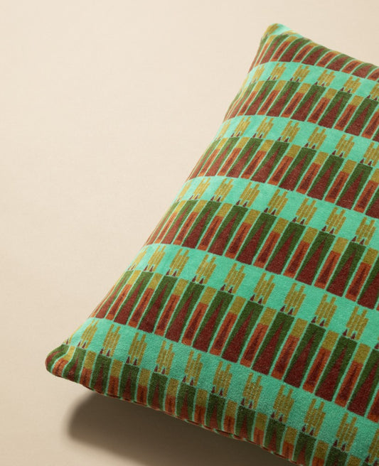 Square Cushion Velvet - Vienna biscay green