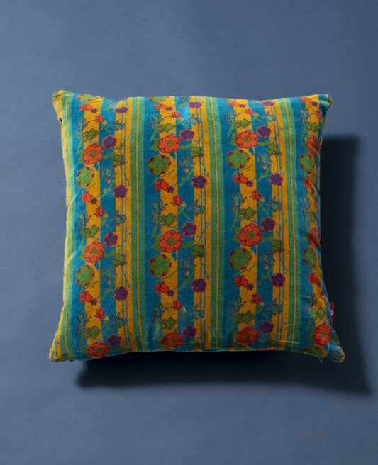 Square Cushion Velvet - Kensington dk green/ yellow