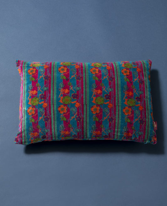 Rectangular Cushion Velvet - Kensington dk green/fushia