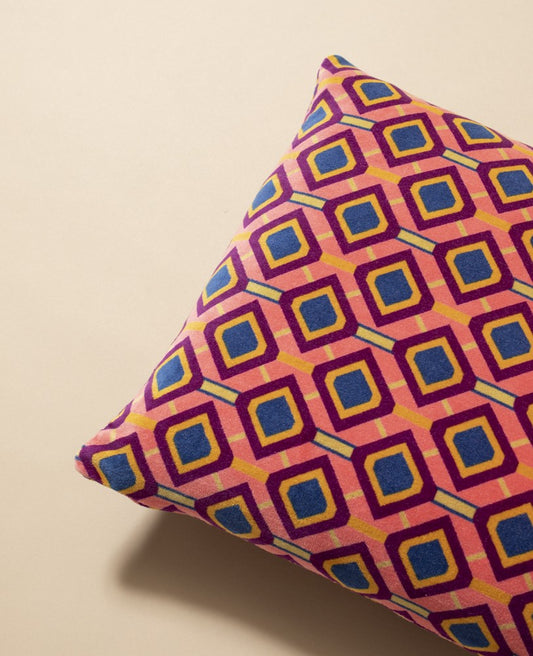 Rectangular Cushion Velvet - Famara coral