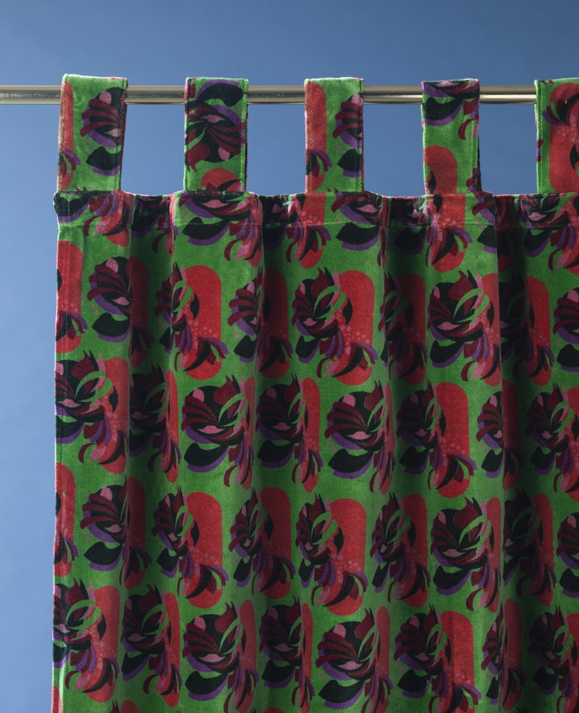 Curtain Velvet - Split green