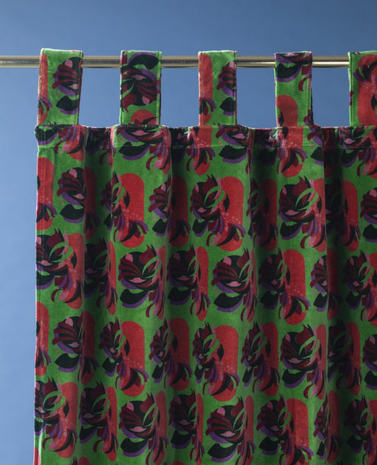 Curtain Velvet - Split green