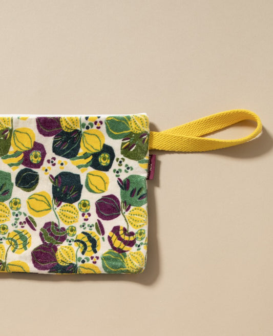 Big Pouch Velvet - Bloom sand