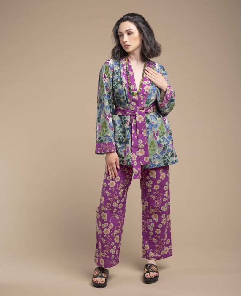 Short Kimono - Ancolie new green