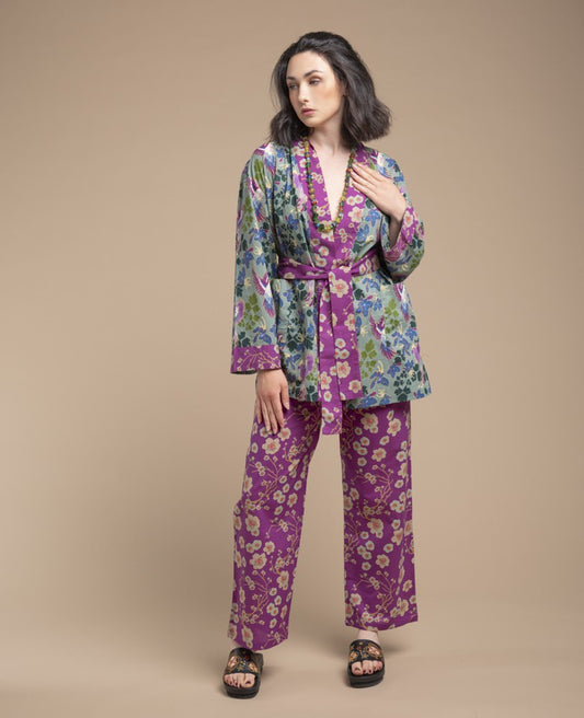 Short Kimono - Ancolie new green