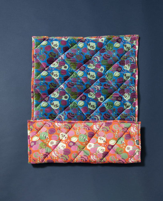 Small Rug - Bloom blue/bloom orange
