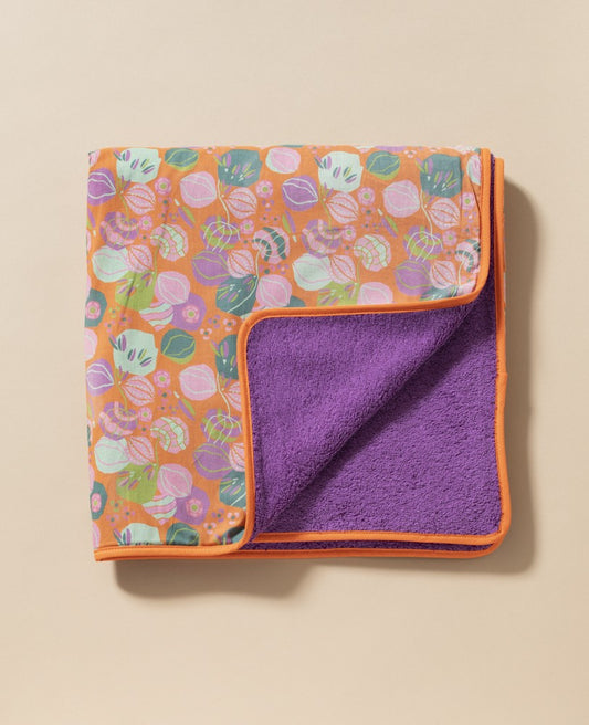 Two-sided Towel - Bloom orange
