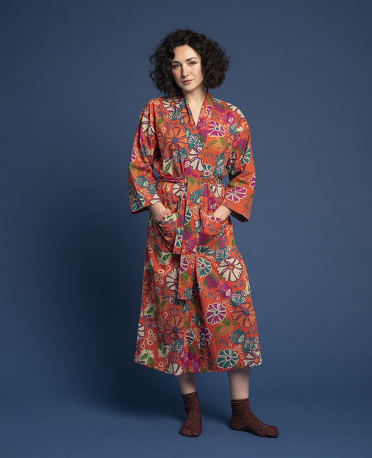 Long Kimono - Cosmos coral