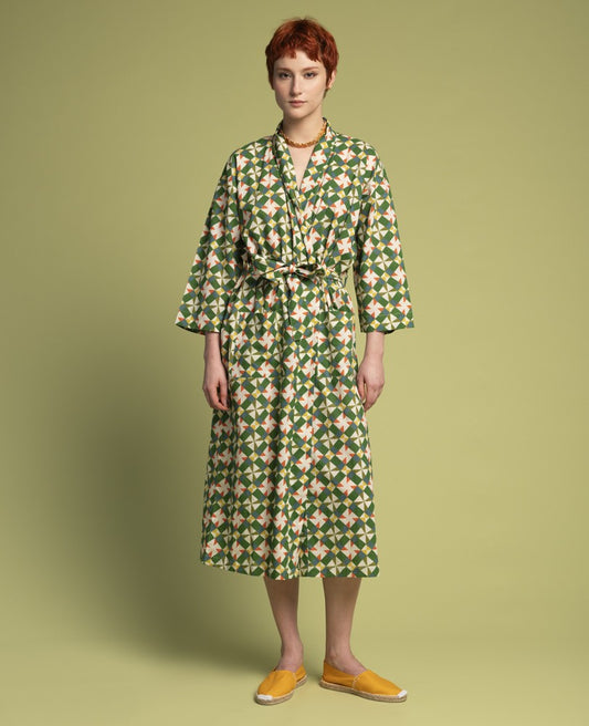Long Kimono - Mosaic absynthe