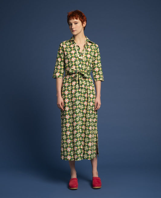 Long Shirt Dress (size 1) - Mosaic absynthe